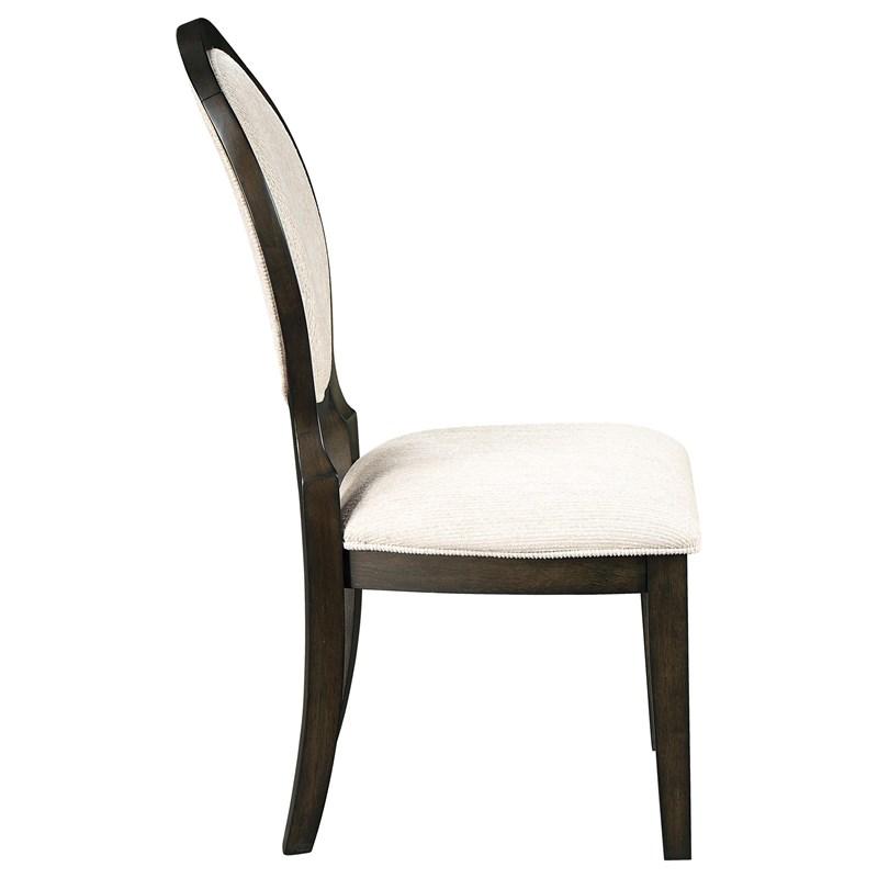 Large Picture of Coaster Furniture Twyla 115102 Oval Back Dining Side Chair - Dark Cocoa