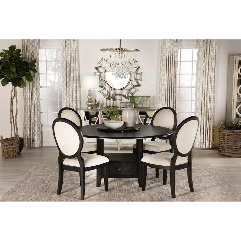 Large Picture of Coaster Furniture Twyla 115102 Oval Back Dining Side Chair - Dark Cocoa