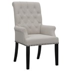 Coaster Furniture Alana 115183 Velvet Upholstered Dining Arm Chair - Sand