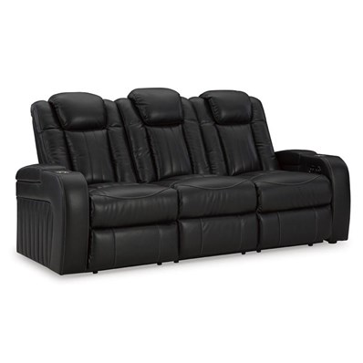 Signature Design by Ashley Caveman Den 9070315 Power Reclining Sofa with Adjustable Headrest