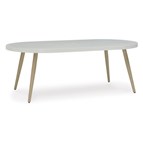 Signature Design by Ashley Seton Creek P798-625 Oval Dining Table with Umbrella Option