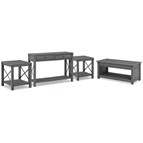 Signature Design by Ashley Freedan T175T2 Lift-top Coffee Table, 2 End Tables and Console