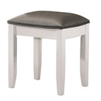 Coaster Furniture Barzini 205897STL Upholstered Vanity Stool - Metallic and White