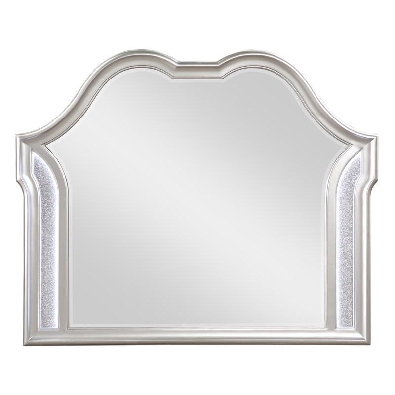 Large Picture of Coaster Furniture Evangeline 223394 Dresser Mirror - Silver Oak