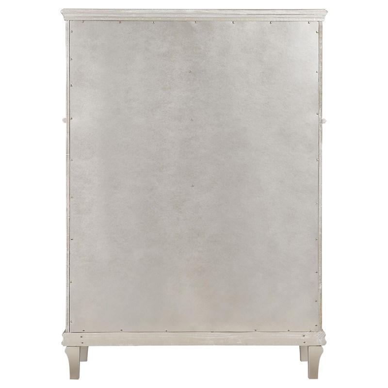 Large Picture of Coaster Furniture Evangeline 223395 6-Drawer Bedroom Chest - Silver Oak