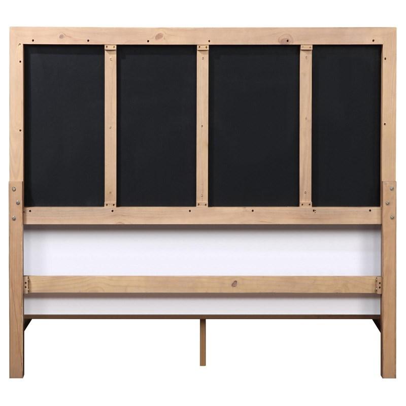 Large Picture of Coaster Furniture Taylor 223421KE Upholstered Eastern King Panel Bed - Light Honey Brown/Grey