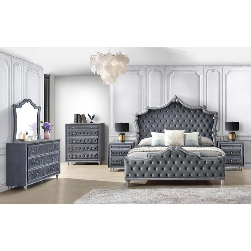 Large Picture of Coaster Furniture Antonella 223584 Dresser Mirror - Silver Grey