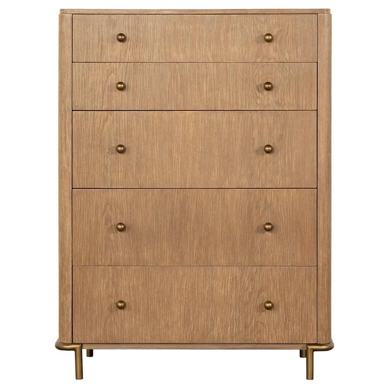 Large Picture of Coaster Furniture Arini 224305 5-Drawer Bedroom Chest - Sand Wash