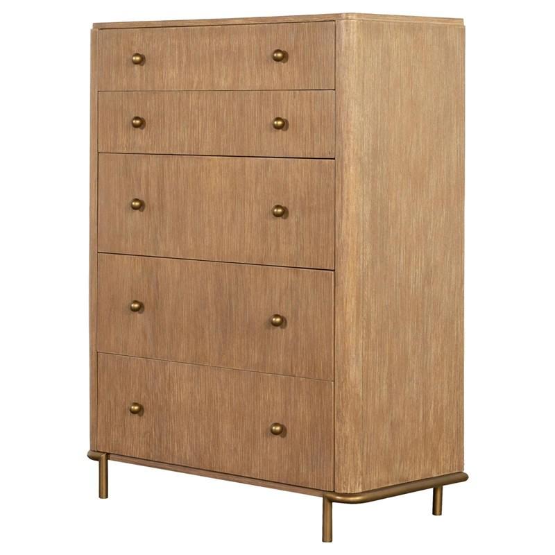Large Picture of Coaster Furniture Arini 224305 5-Drawer Bedroom Chest - Sand Wash