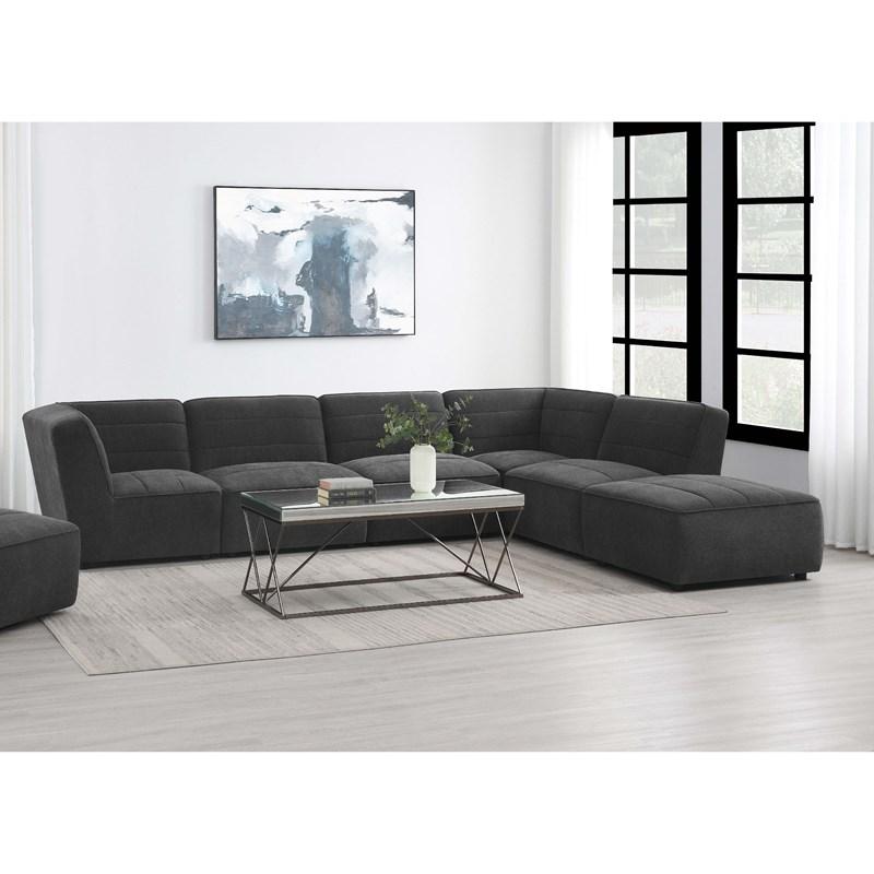 Large Picture of Coaster Furniture 552081-SET Sectional - Dark Charcoal