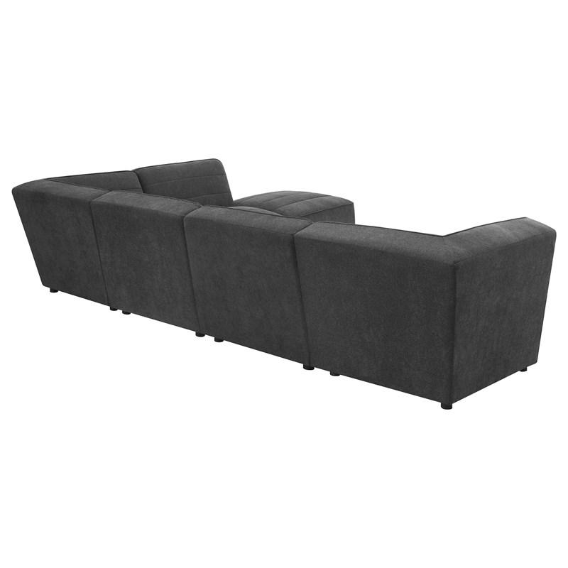 Large Picture of Coaster Furniture 552081-SET Sectional - Dark Charcoal