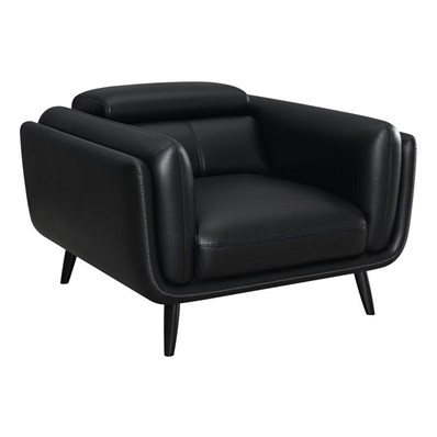 Coaster Furniture Shania 509923 Track Arms Chair with Tapered Legs - Black