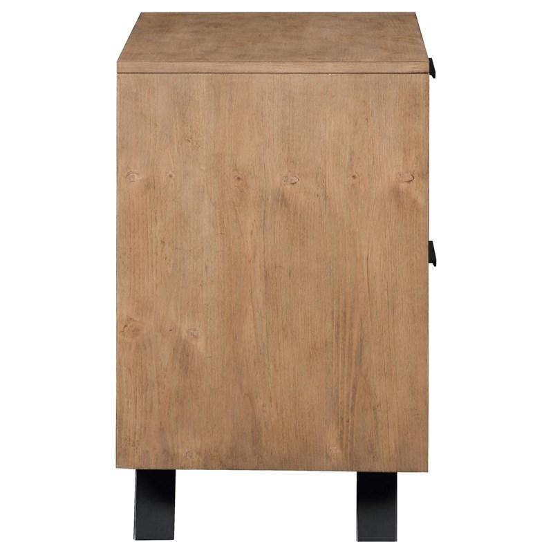 Large Picture of Coaster Furniture Taylor 223422 2-Drawer Rectangular Nightstand with Dual USB Ports - Light Honey Brown