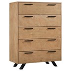 Coaster Furniture Taylor 223425 5-Drawer Rectangular Chest - Light Honey Brown