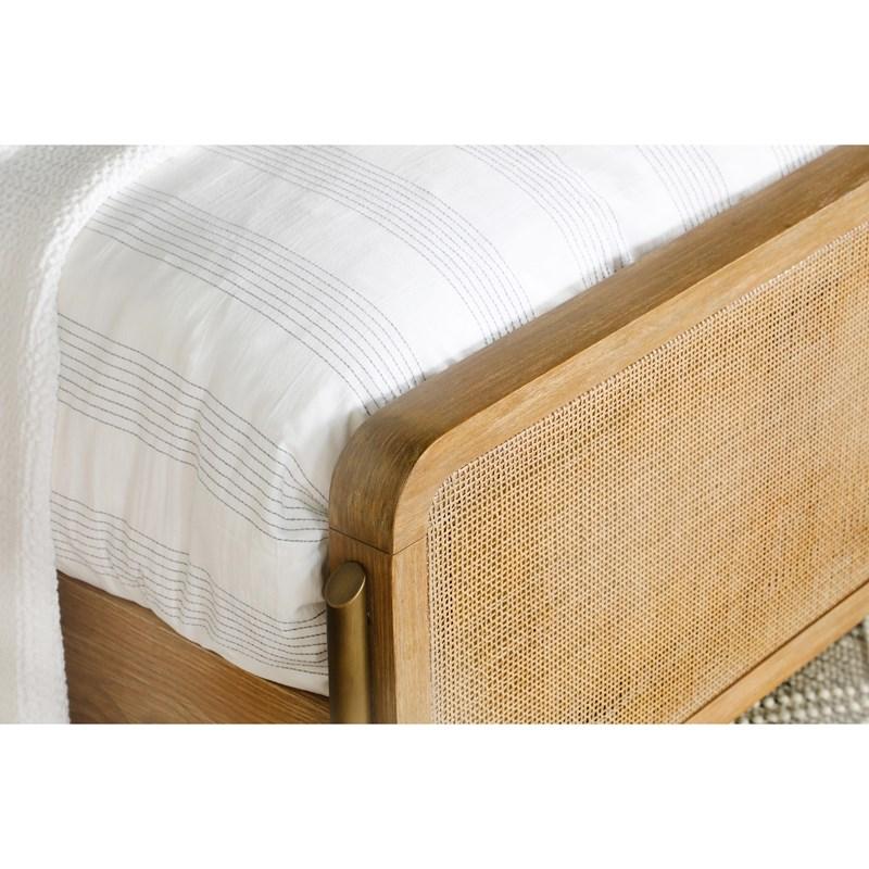 Large Picture of Coaster Furniture Arini 224300KE Rattan Eastern King Panel Bed - Sand Wash and Natural