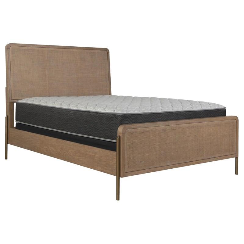 Large Picture of Coaster Furniture Arini 224300KE Rattan Eastern King Panel Bed - Sand Wash and Natural