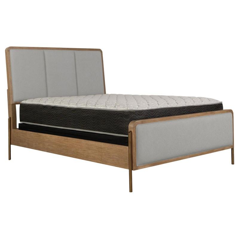 Large Picture of Coaster Furniture Arini 224301KE Upholstered Eastern King Panel Bed - Sand Wash and Grey