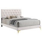 Coaster Furniture Kendall 224401KE Upholstered Eastern King Panel Bed - White