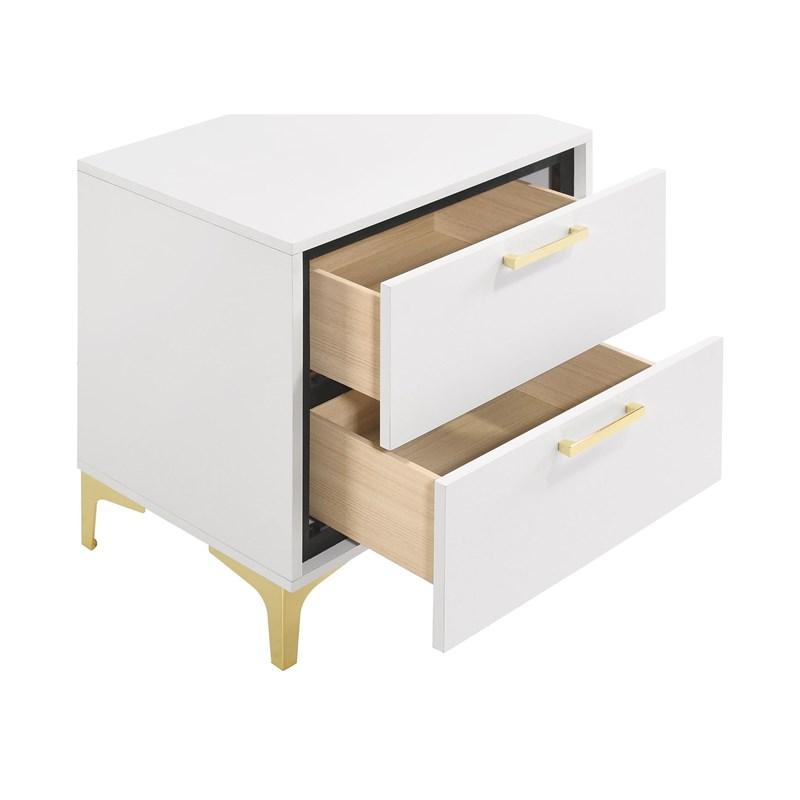 Large Picture of Coaster Furniture Kendall 224402 2-Drawer Nightstand - White