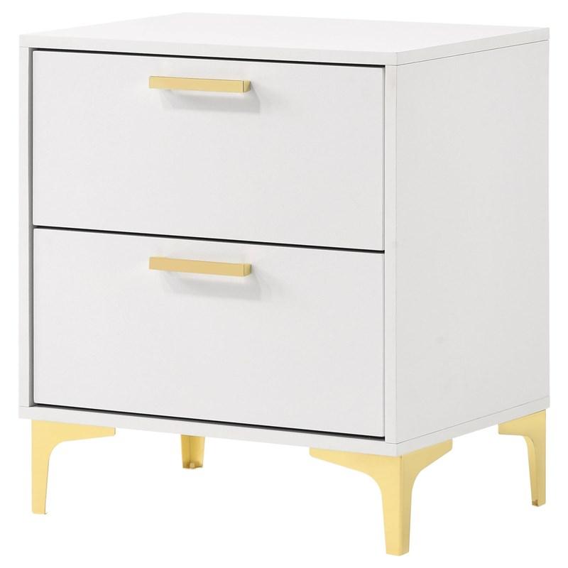 Large Picture of Coaster Furniture Kendall 224402 2-Drawer Nightstand - White