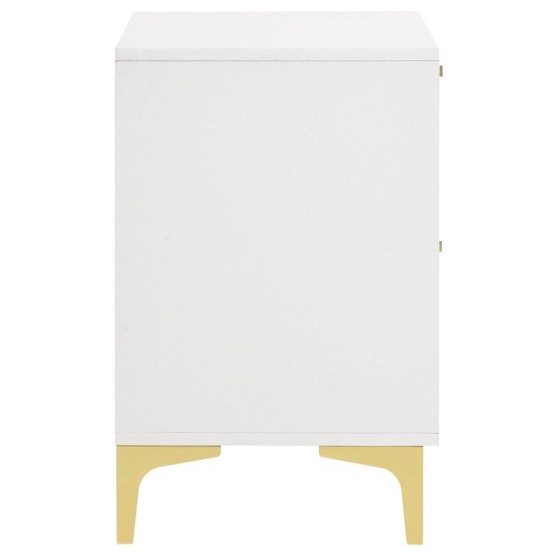 Large Picture of Coaster Furniture Kendall 224402 2-Drawer Nightstand - White