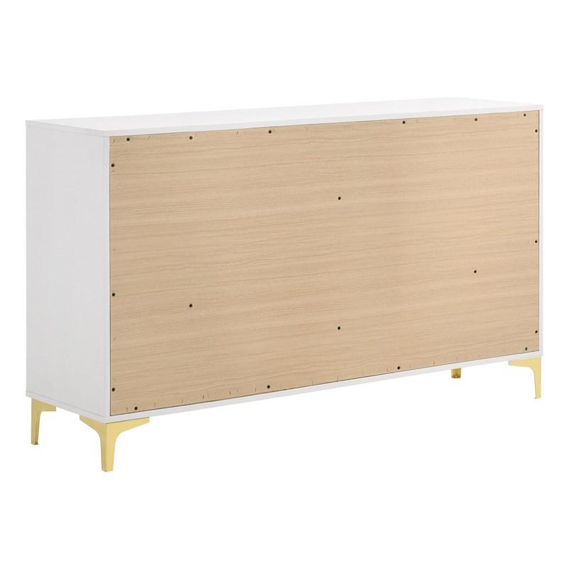 Large Picture of Coaster Furniture Kendall 224403 6-Drawer Dresser - White