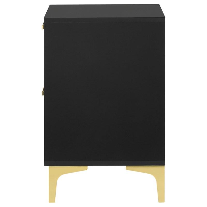 Large Picture of Coaster Furniture Kendall 224452 2-Drawer Nightstand - Black
