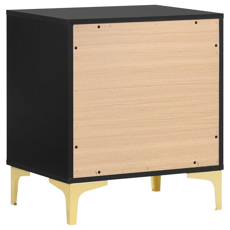 Large Picture of Coaster Furniture Kendall 224452 2-Drawer Nightstand - Black