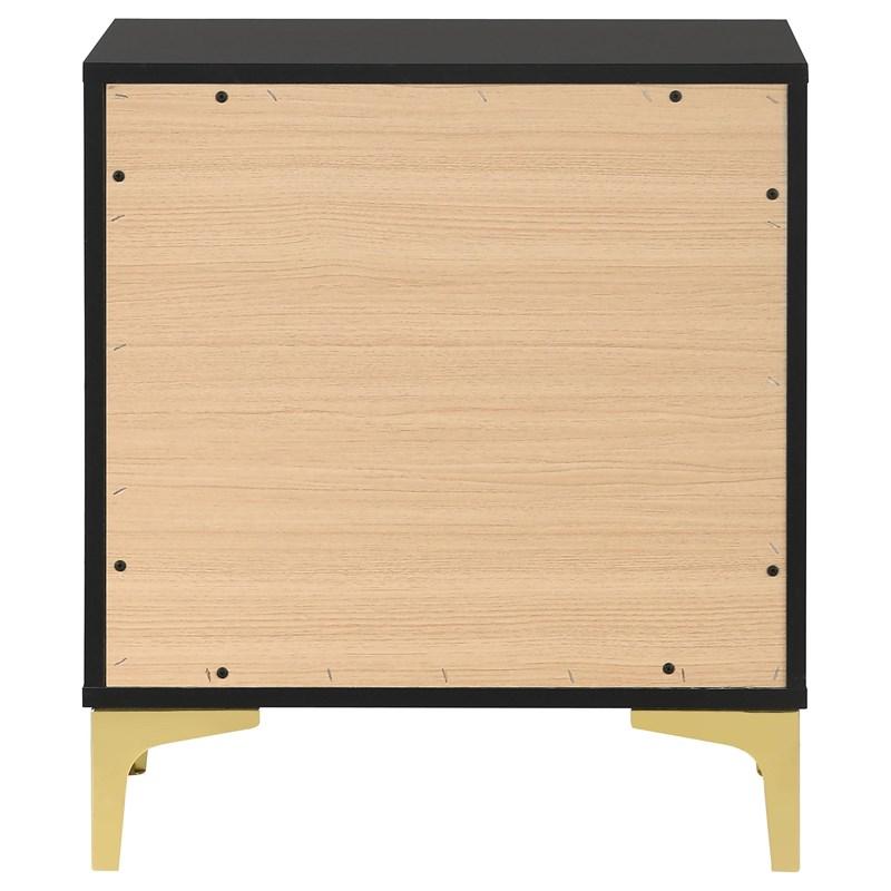 Large Picture of Coaster Furniture Kendall 224452 2-Drawer Nightstand - Black