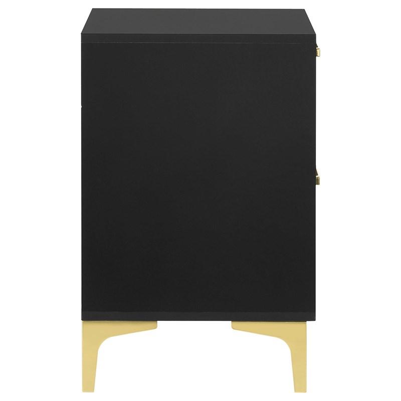 Large Picture of Coaster Furniture Kendall 224452 2-Drawer Nightstand - Black