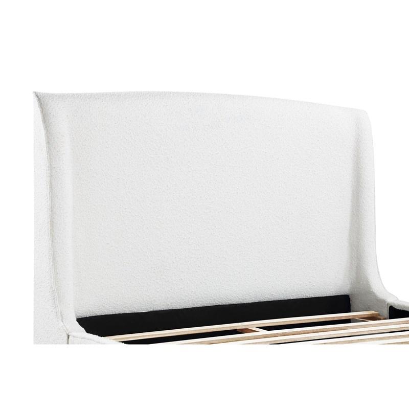 Large Picture of Coaster Furniture Mosby 306020KE Upholstered Eastern King Wingback Bed - Snow