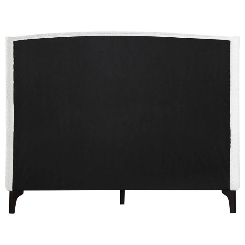 Large Picture of Coaster Furniture Mosby 306020KE Upholstered Eastern King Wingback Bed - Snow