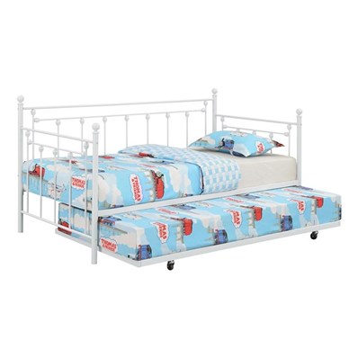 Coaster Furniture Nocus 306055 Spindle Metal Twin Daybed with Trundle - White