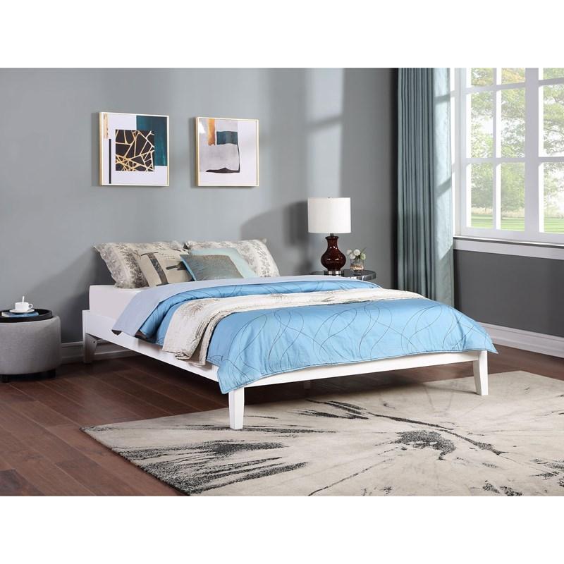 Large Picture of Coaster Furniture Hounslow 306128Q Queen Universal Platform Bed - White