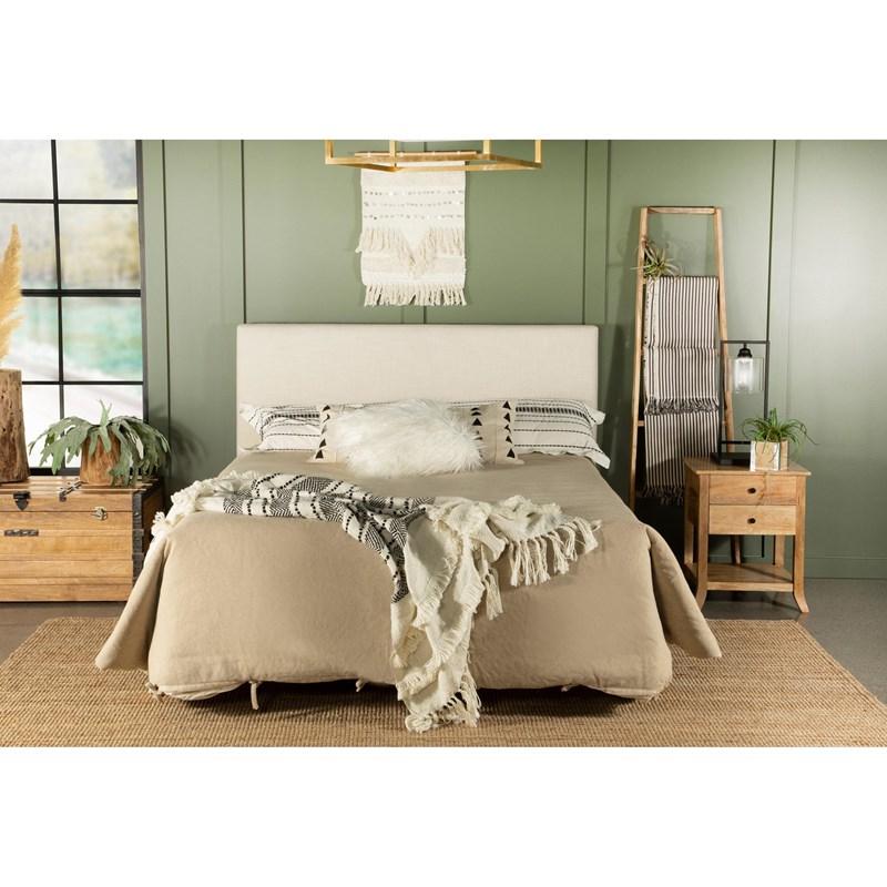 Large Picture of Coaster Furniture Pirro 315980QF Upholstered Queen or Full Panel Headboard - Sand