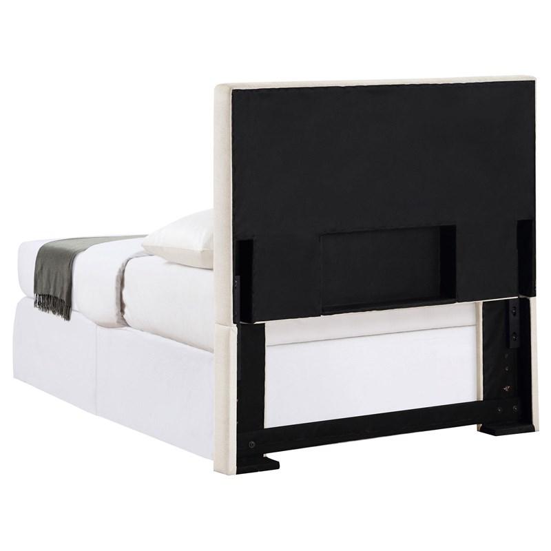 Large Picture of Coaster Furniture Pirro 315980T Upholstered Twin Panel Headboard - Sand