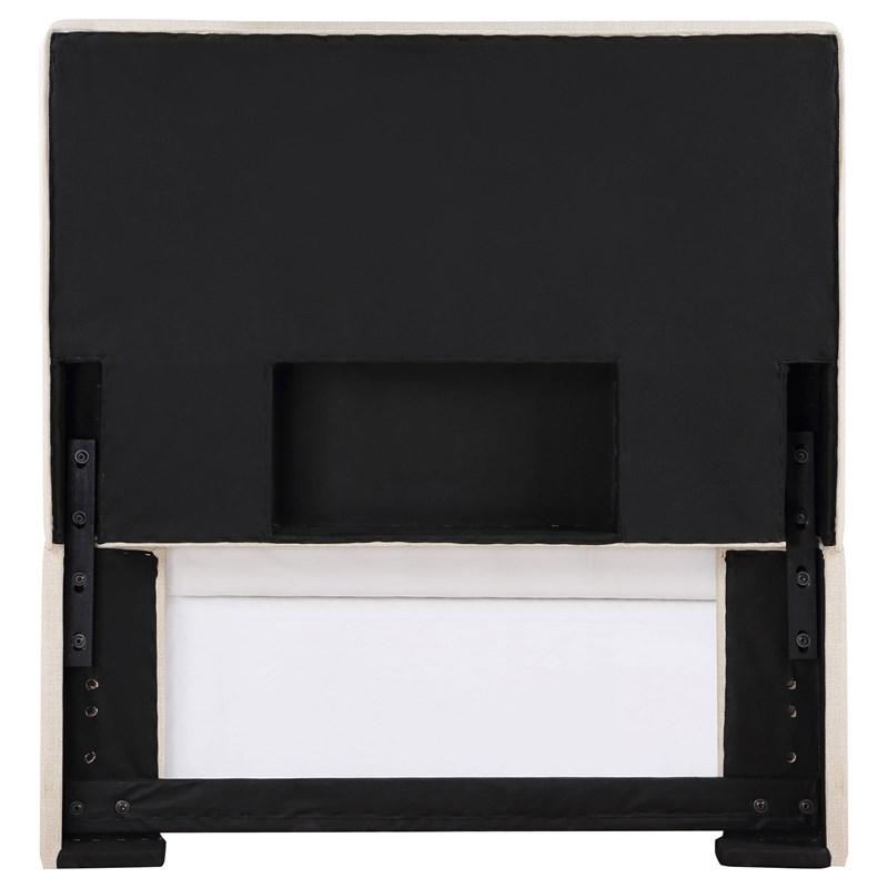 Large Picture of Coaster Furniture Pirro 315980T Upholstered Twin Panel Headboard - Sand