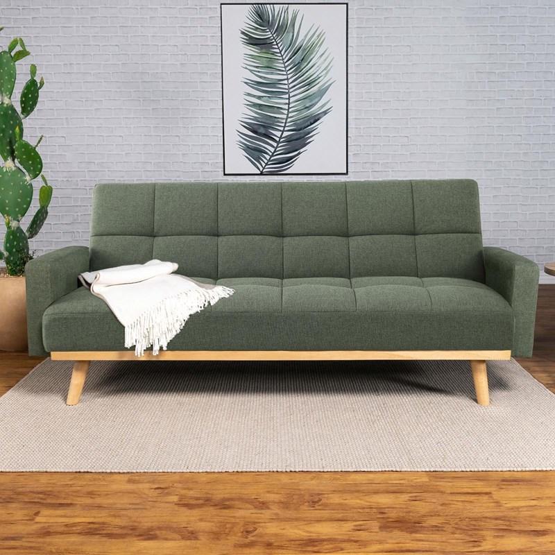 Large Picture of Coaster Furniture Kourtney 360127 Upholstered Tufted Convertible Sofa Bed - Sage Green