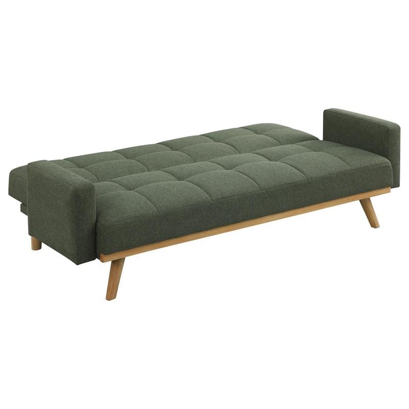 Large Picture of Coaster Furniture Kourtney 360127 Upholstered Tufted Convertible Sofa Bed - Sage Green