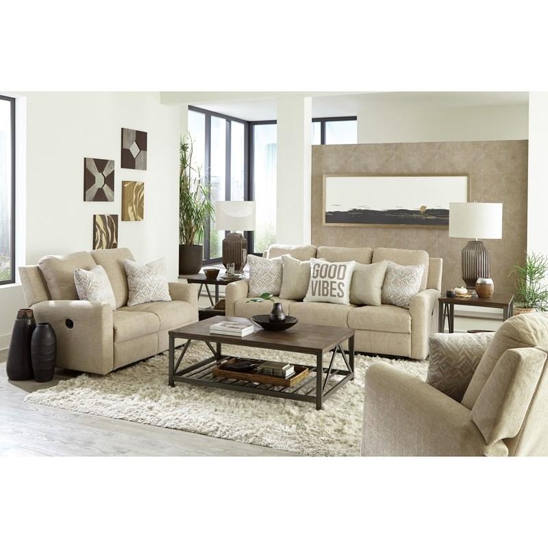 Large Picture of Catnapper Calvin 61631 Power Reclining Sofa - Putty