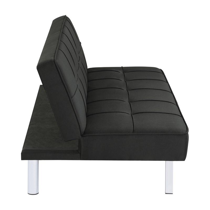Large Picture of Coaster Furniture Joel 360281 Upholstered Tufted Convertible Sofa Bed - Black