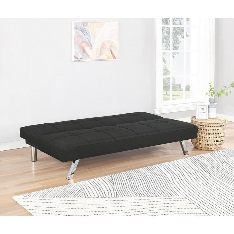 Large Picture of Coaster Furniture Joel 360281 Upholstered Tufted Convertible Sofa Bed - Black