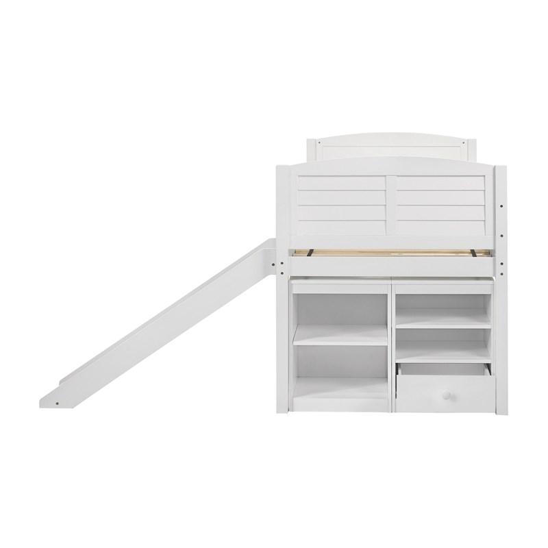 Large Picture of Coaster Furniture Millie 400330T Twin Workstation Loft Bed - White