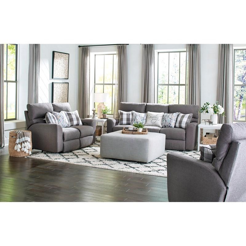 Large Picture of Catnapper Searsport 61802 Power Reclining Loveseat - Metal