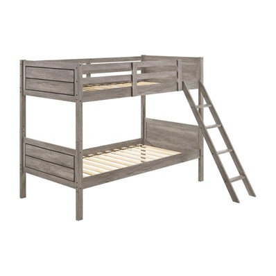 Coaster Furniture Ryder 400818 Wood Twin Over Twin Bunk Bed - Weathered Taupe