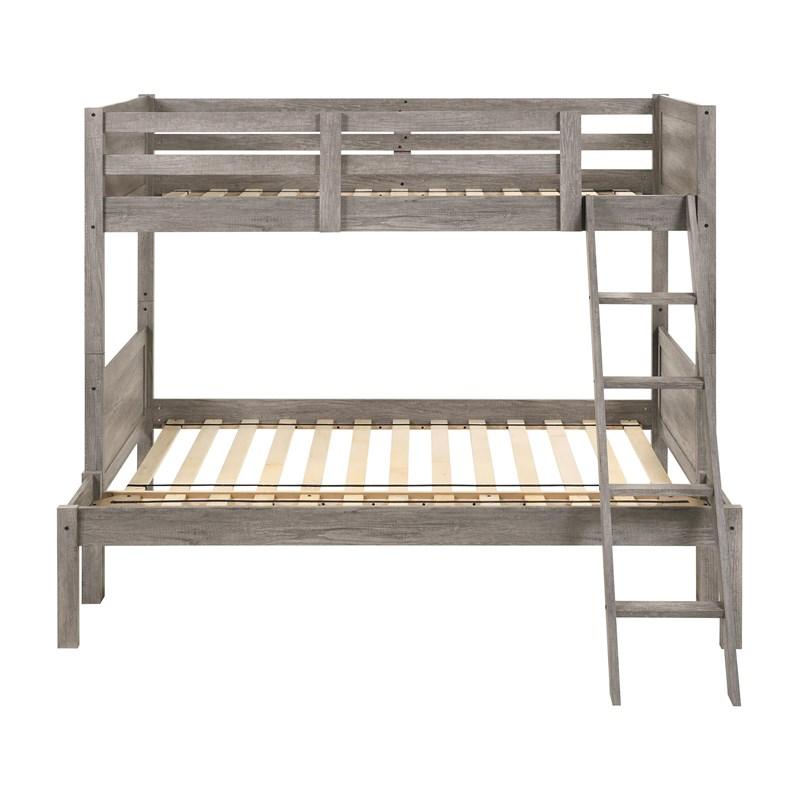Large Picture of Coaster Furniture Ryder 400819 Wood Twin Over Full Bunk Bed - Weathered Taupe
