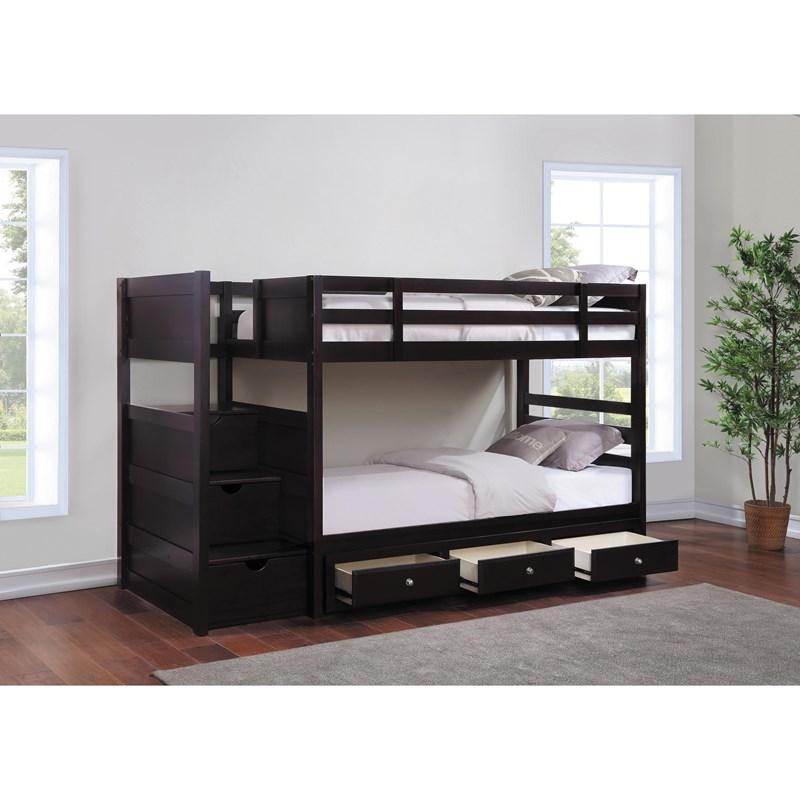 Large Picture of Coaster Furniture Elliott 460446 3-Drawer Under Bed Storage - Cappuccino