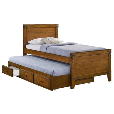 Coaster Furniture Granger 461371T Twin Captain’s Bed with Trundle - Rustic Honey