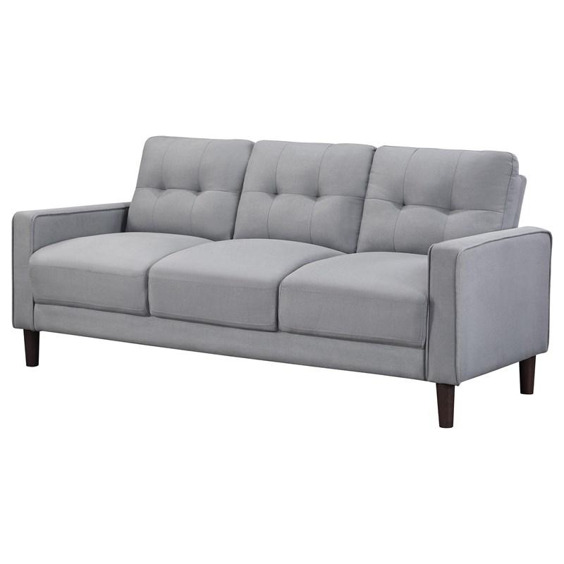 Large Picture of Coaster Furniture Bowen 506781 Upholstered Track Arm Tufted Sofa - Grey