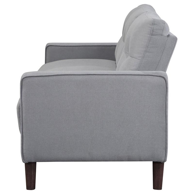 Large Picture of Coaster Furniture Bowen 506781 Upholstered Track Arm Tufted Sofa - Grey